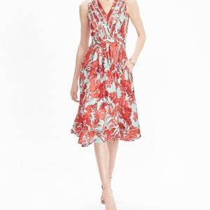Banana Republic Floral Vee Dress